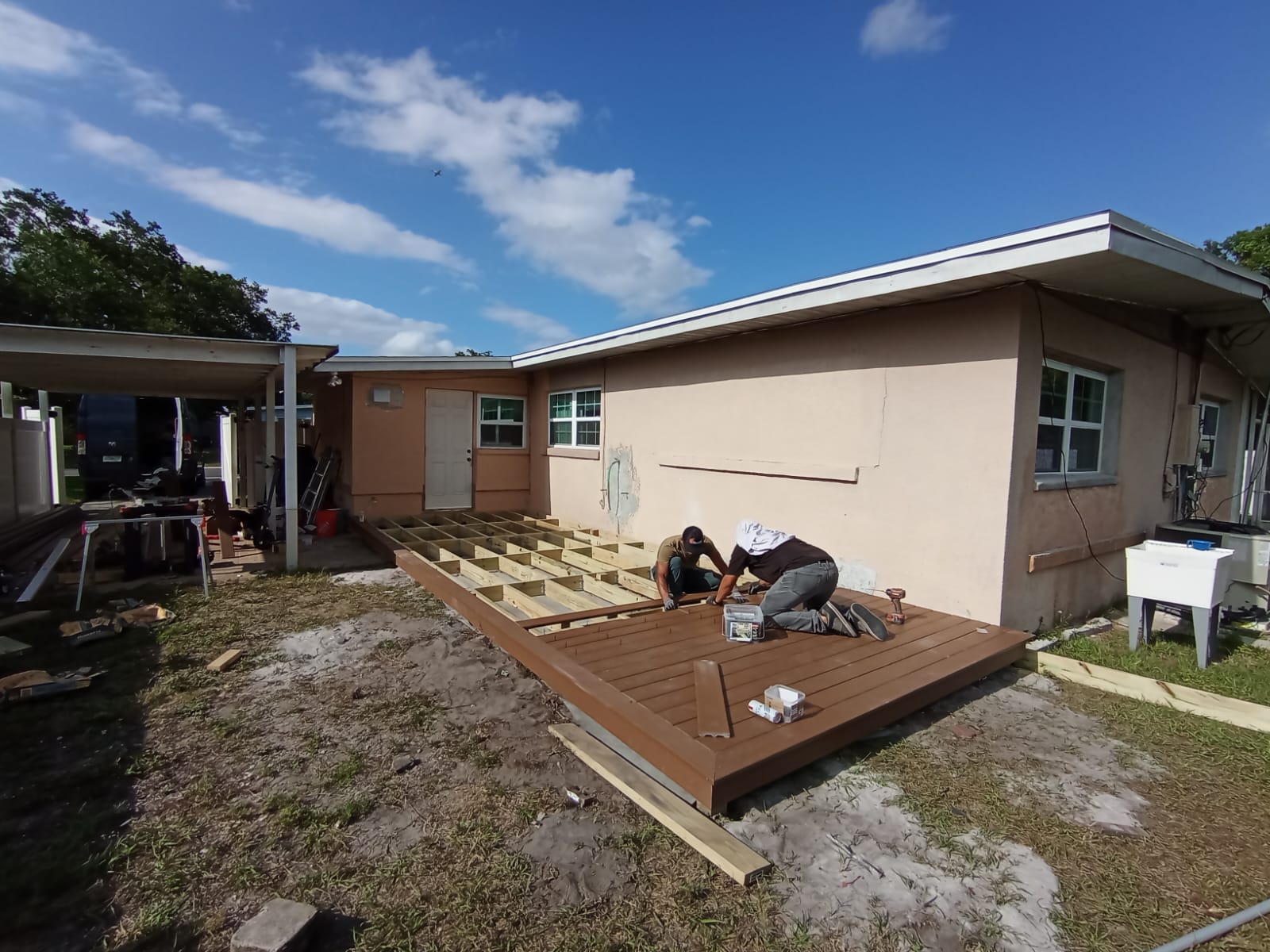 Backyard Deck Installation