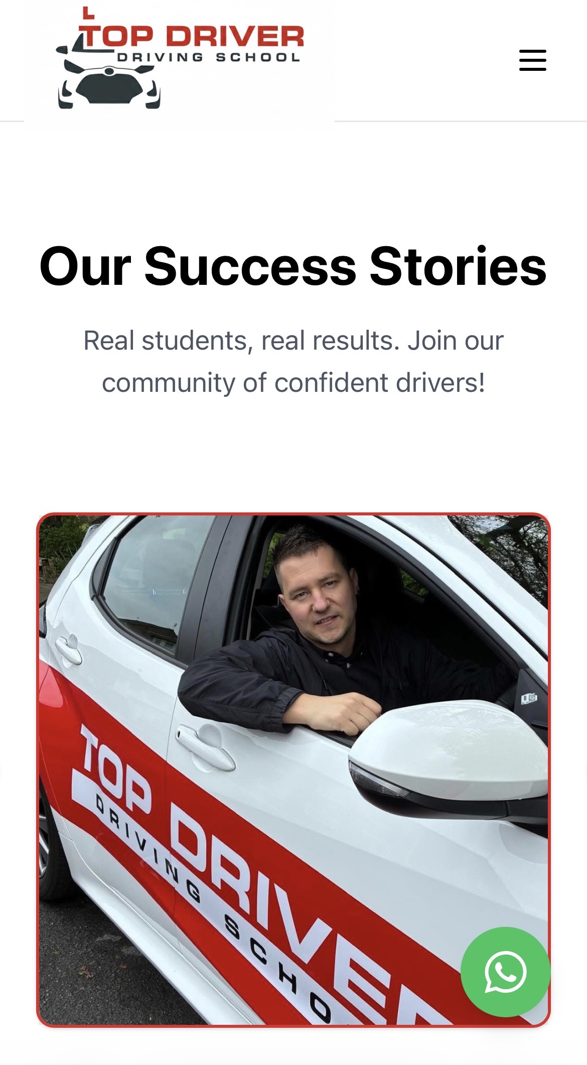 Top Driver Driving School Website