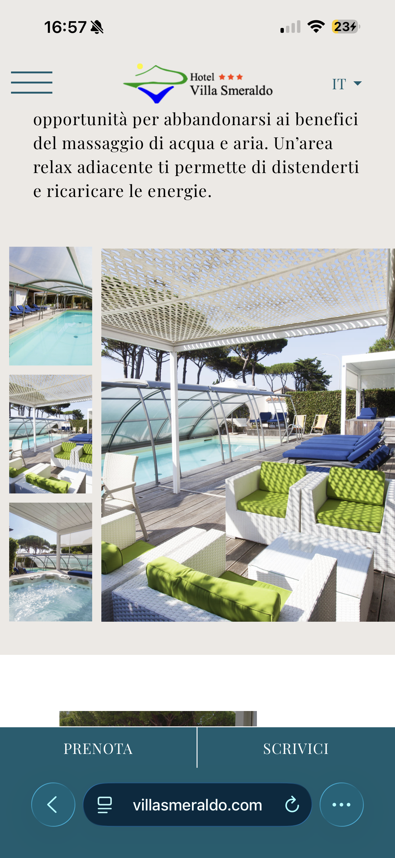 Pool, jacuzzi and solarium area