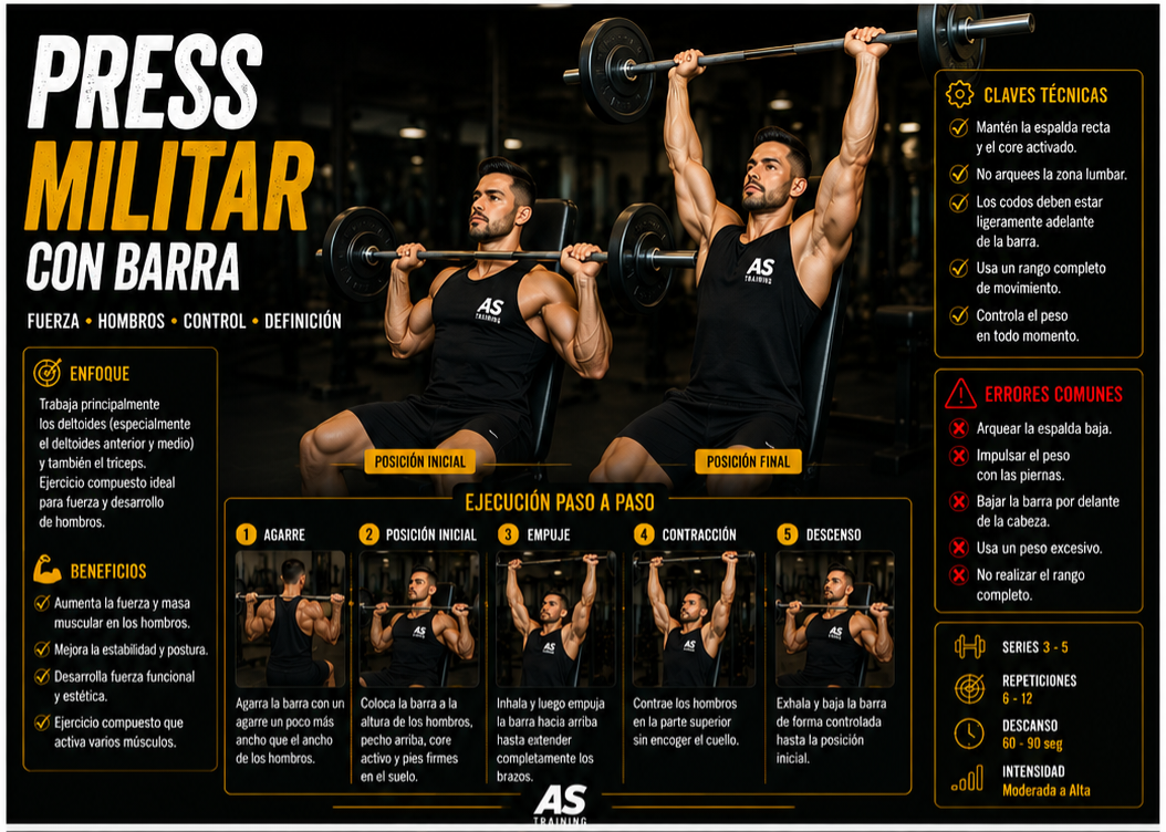 Press Militar con Barra