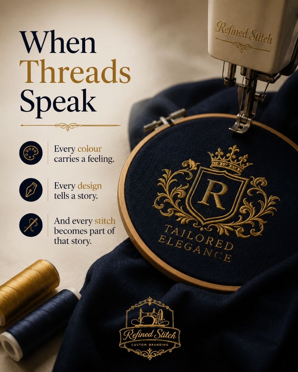 When Threads Speak — every colour carries a feeling, every design tells a story, every stitch becomes part of that story