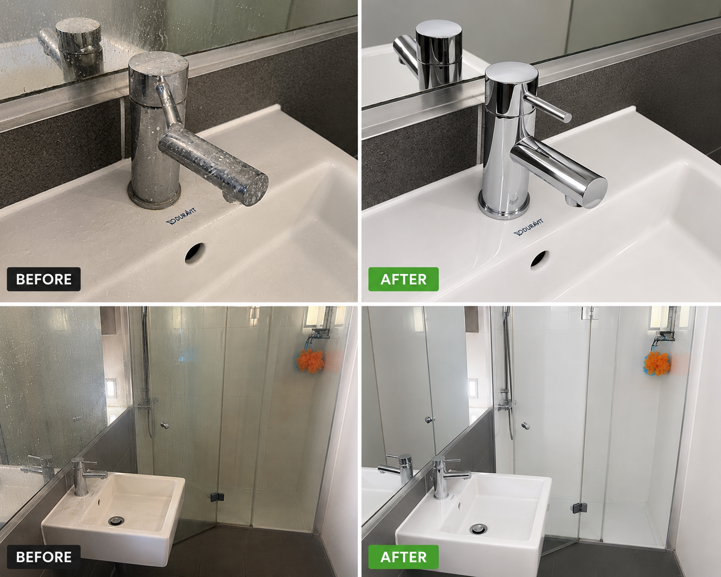 Bathroom deep clean · sink & shower