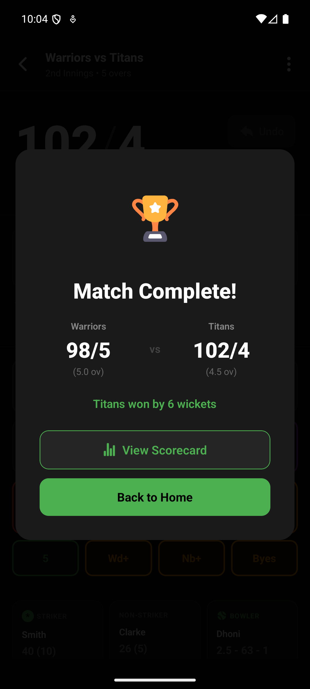 Match Complete