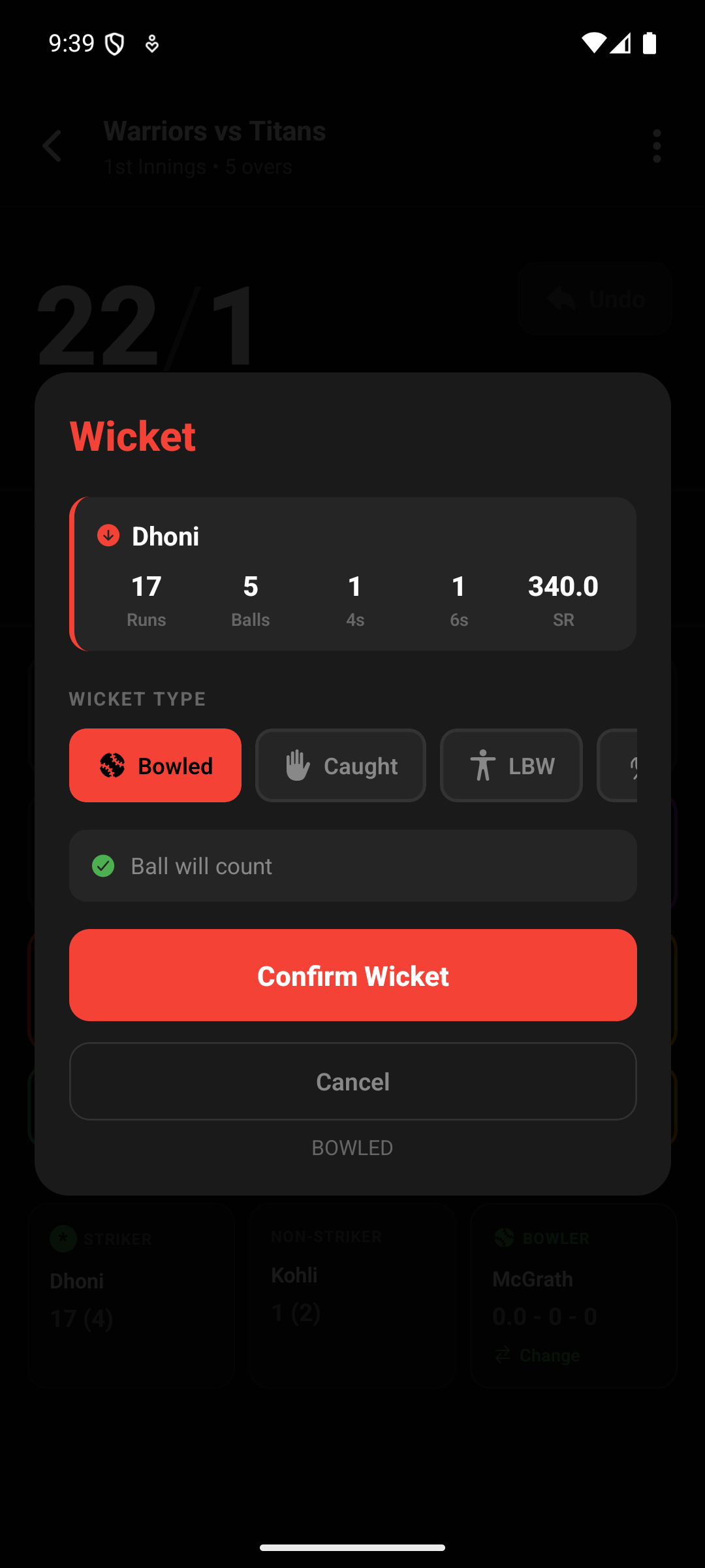 Wicket Modal