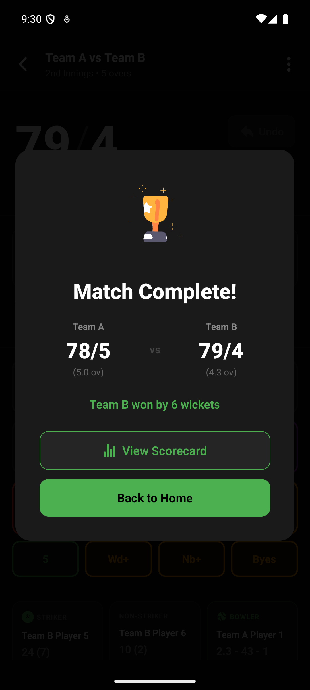 Quick Match Complete