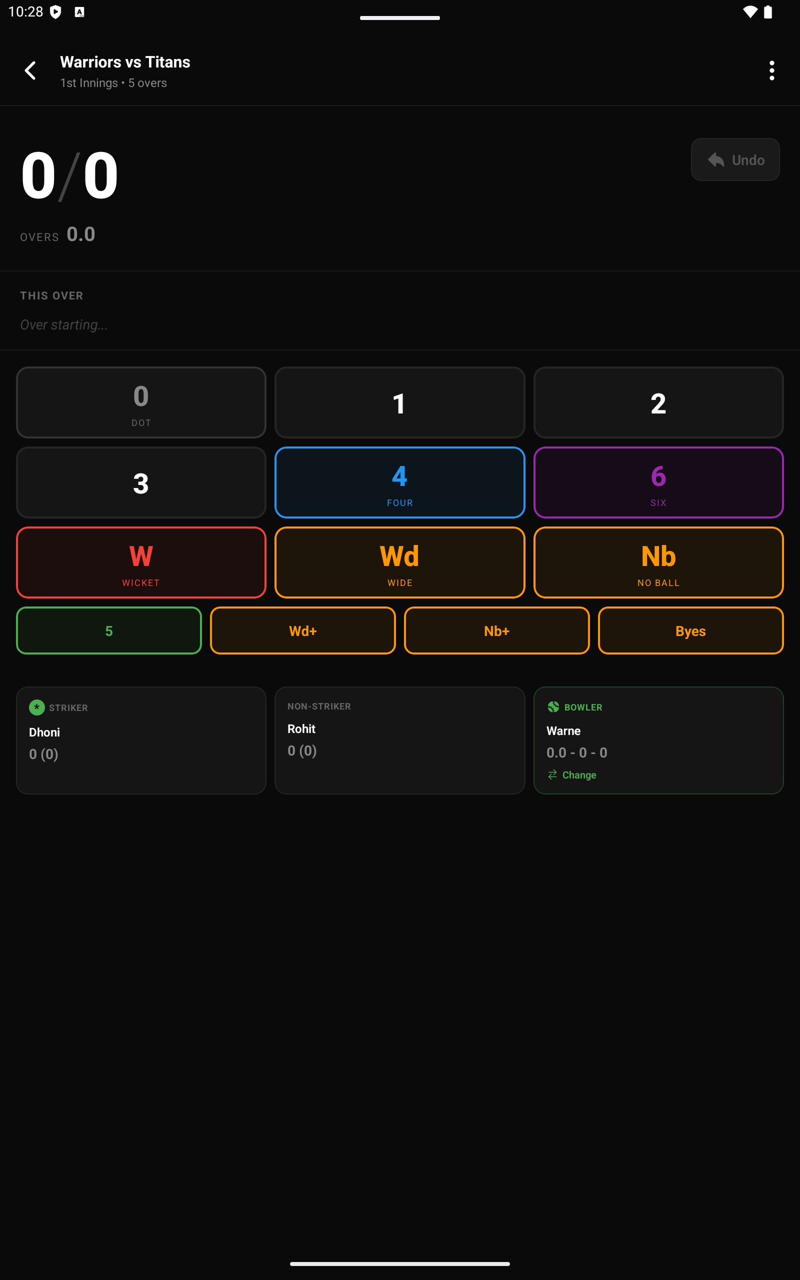 Tablet Scoring View