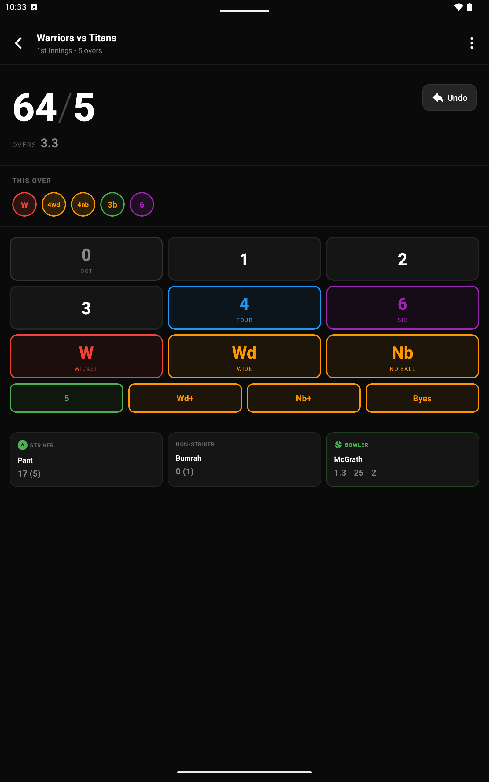 Tablet Mid-Match Scoring