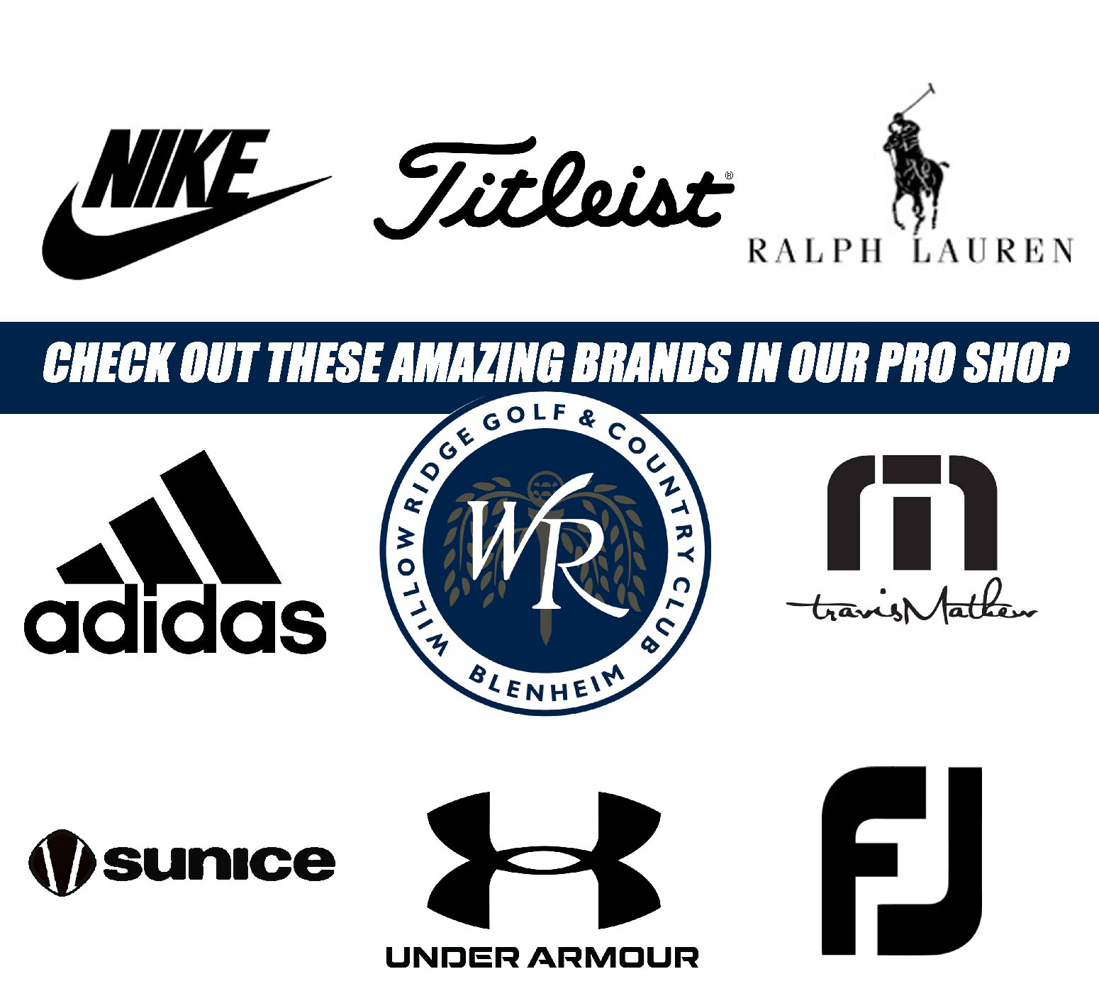 Pro Shop Brands — Nike, Titleist, Adidas, FootJoy and more