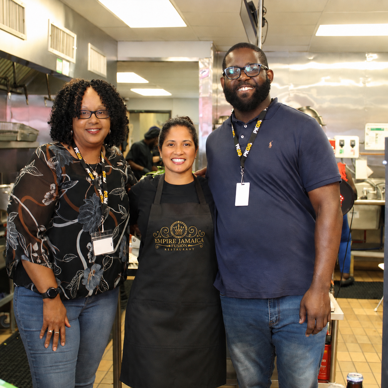 The Empire Jamaica Fusion team in their Poughkeepsie kitchen