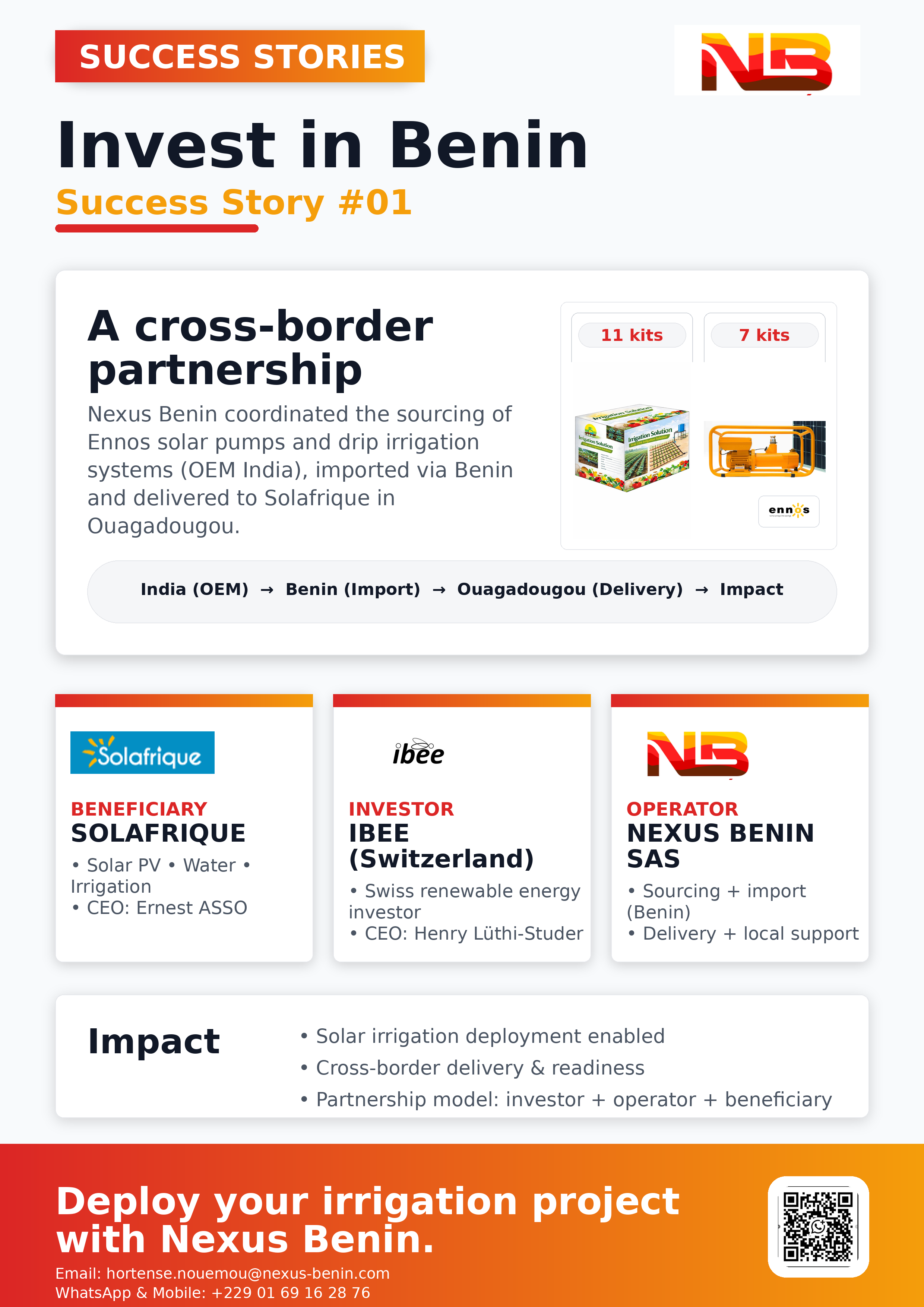 Invest in Benin - Success Story #01
