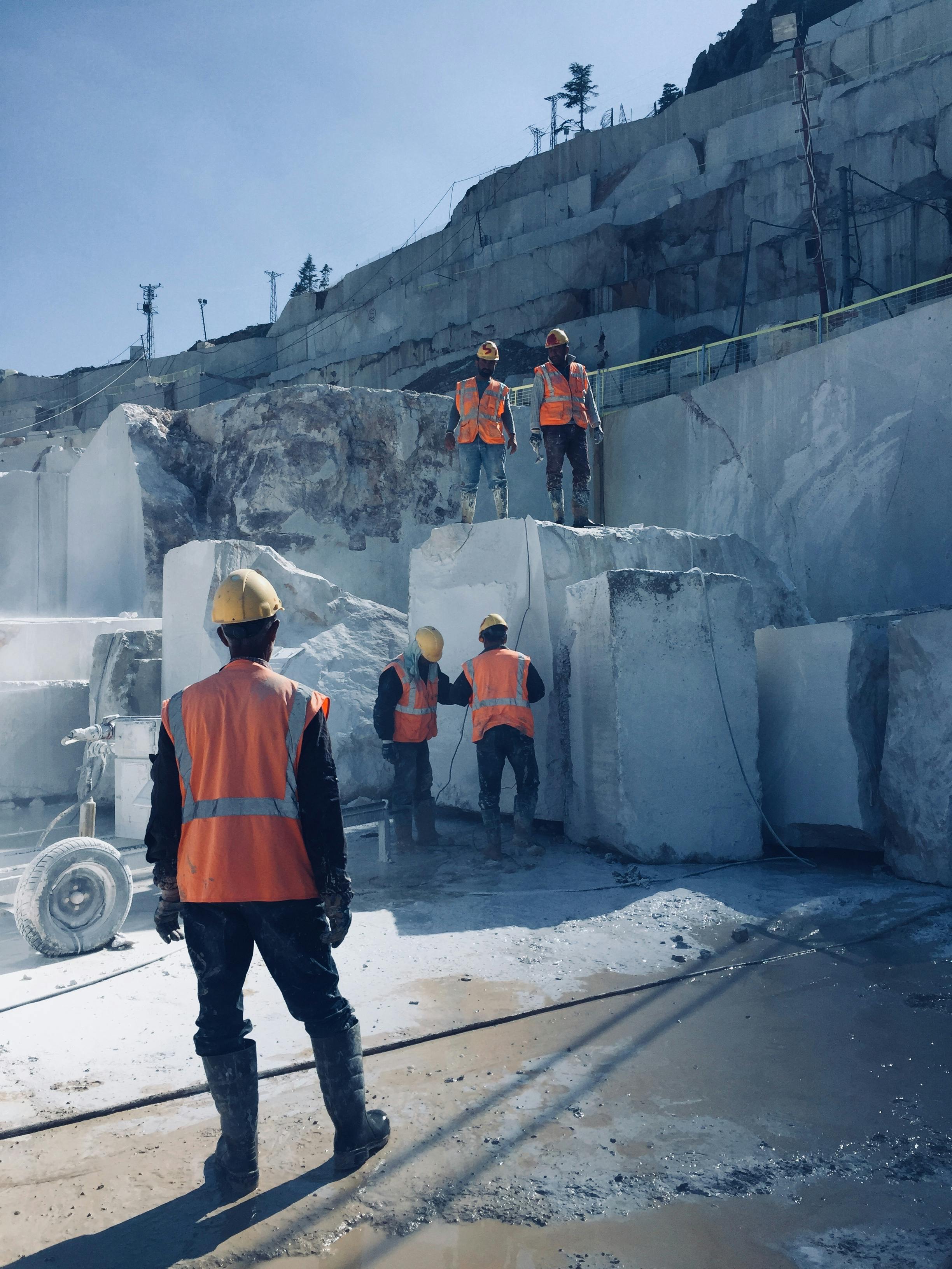 Multi-generational mining team collaborating