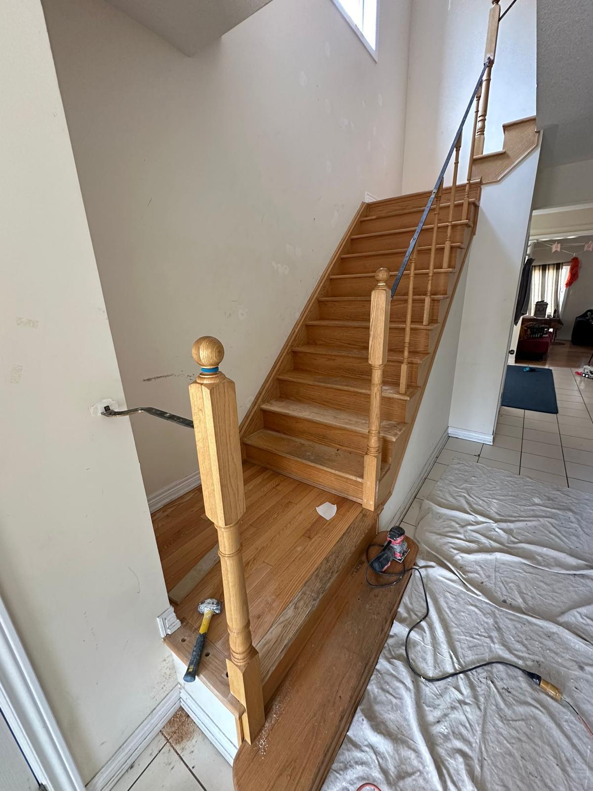 Staircase Before Staining