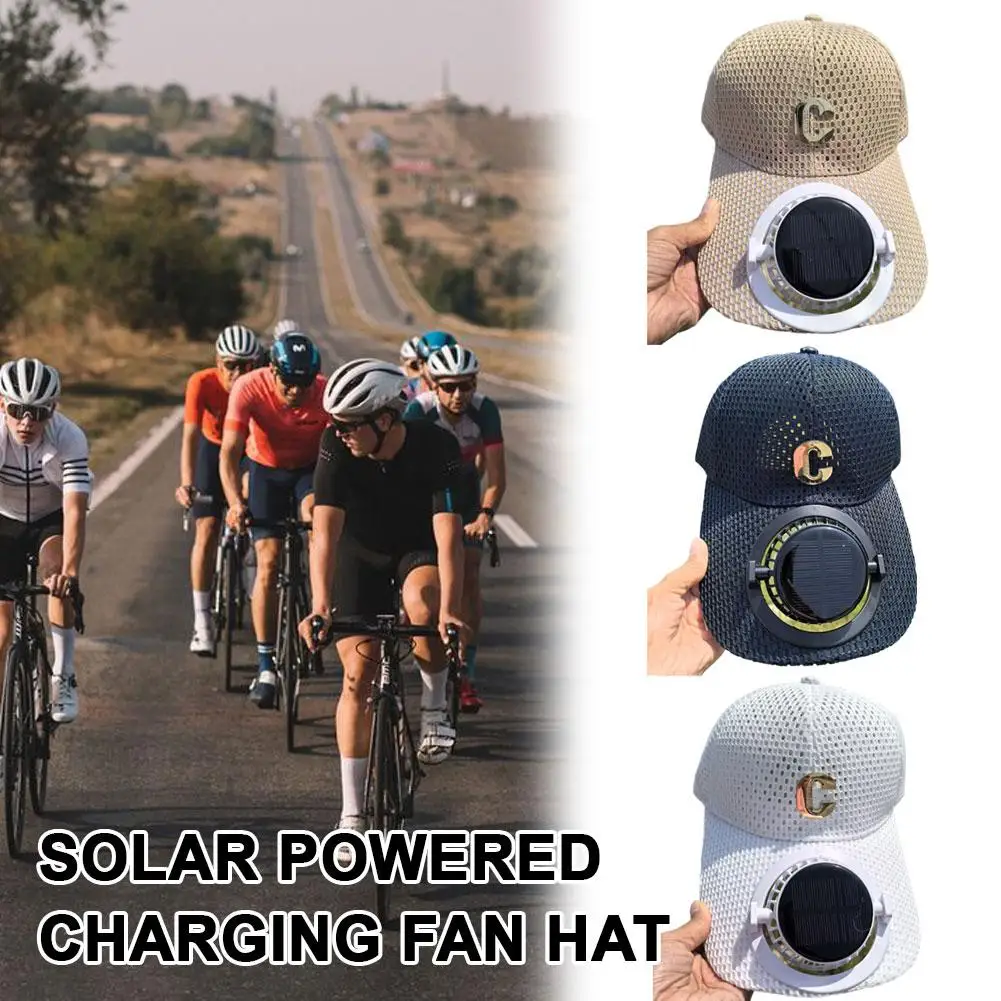 Solar Powered Fan Hat — Adjustable Baseball Cap