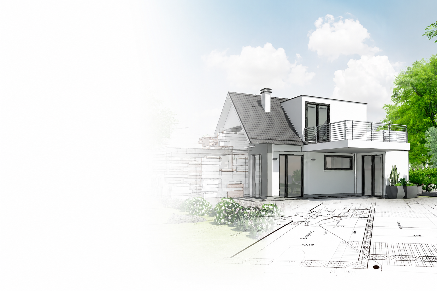 Architekturentwurf eines modernen Einfamilienhauses – EasyRohbau