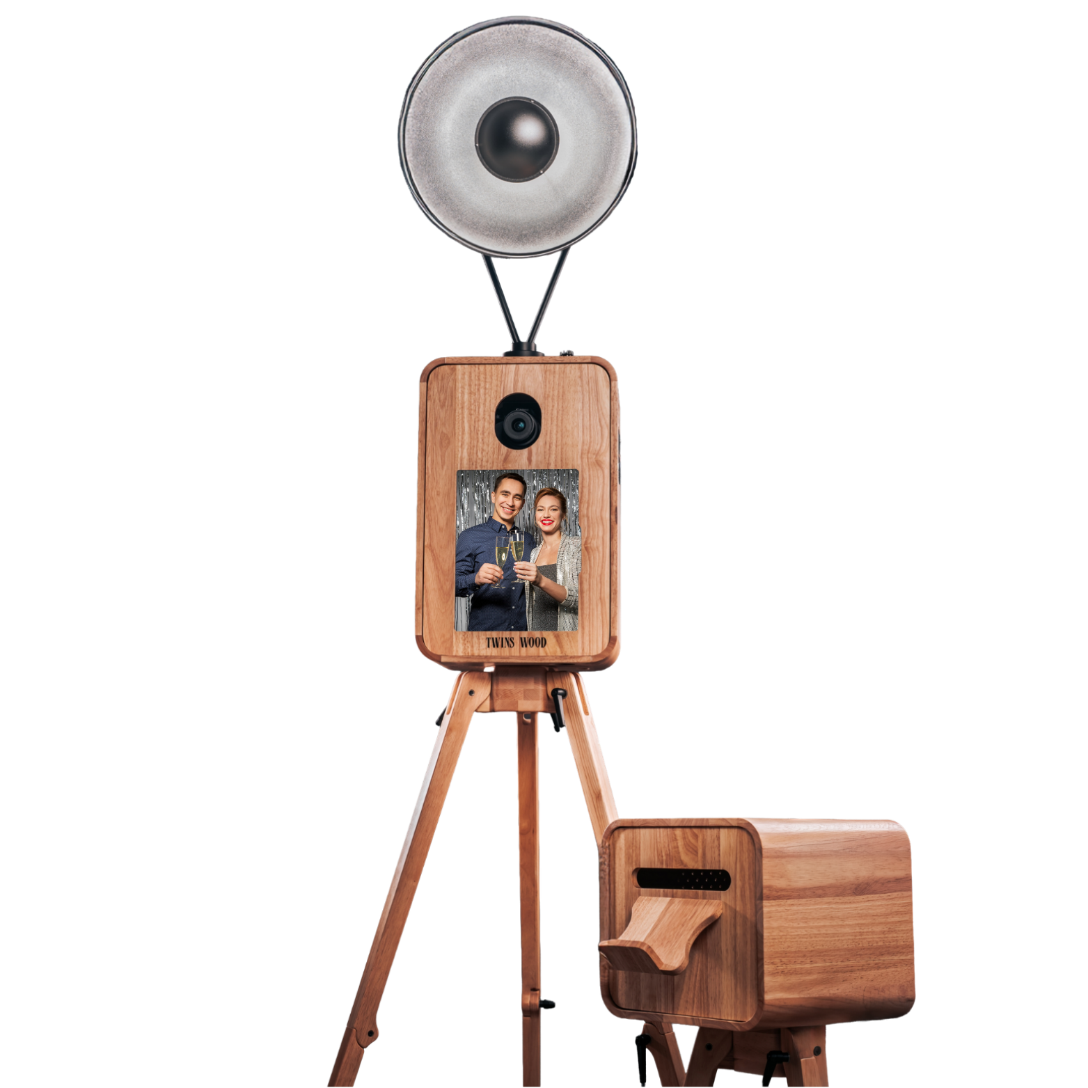 Photobooth Twins Wood — Location borne photo Valenciennes