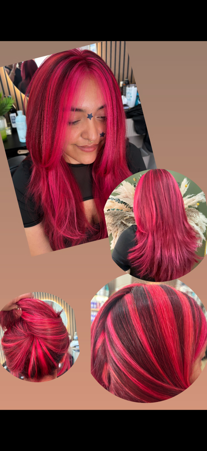 Magenta color portfolio collage
