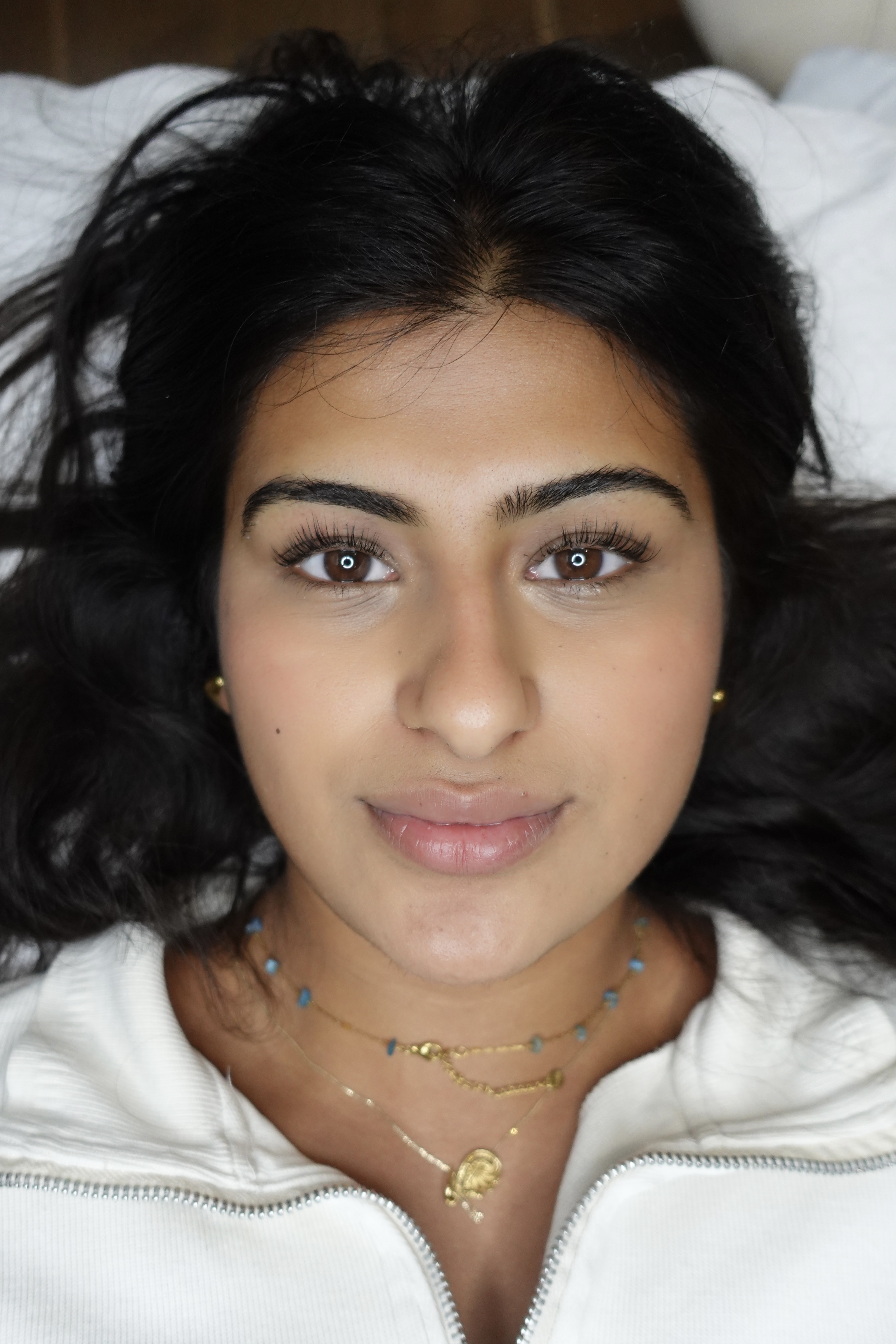 Korean lash lift results showing lifted, defined natural lashes