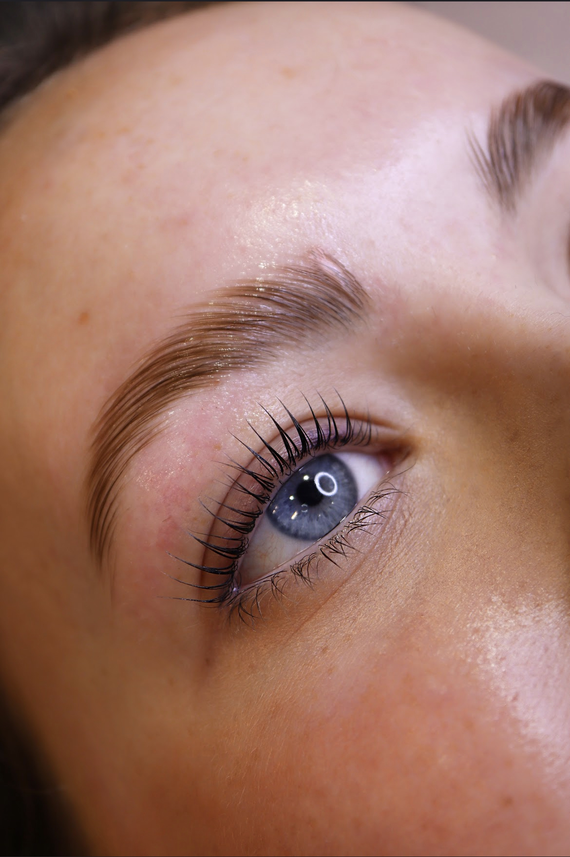 Korean lash lift treatment results Fulham London - natural lifted lashes