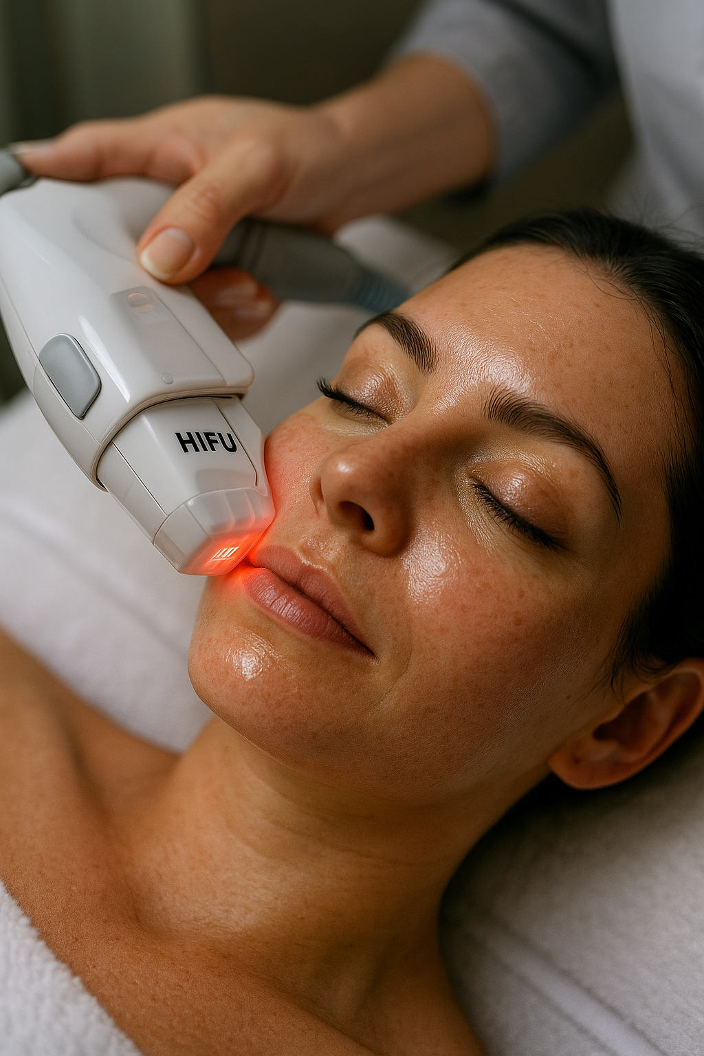 HIFU facial skin tightening treatment London - non-surgical facelift