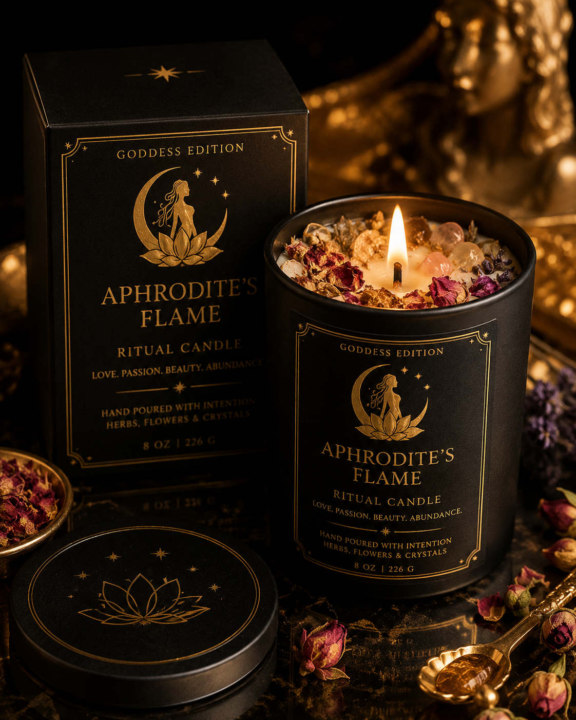 Aphrodite's Flame Ritual Candle