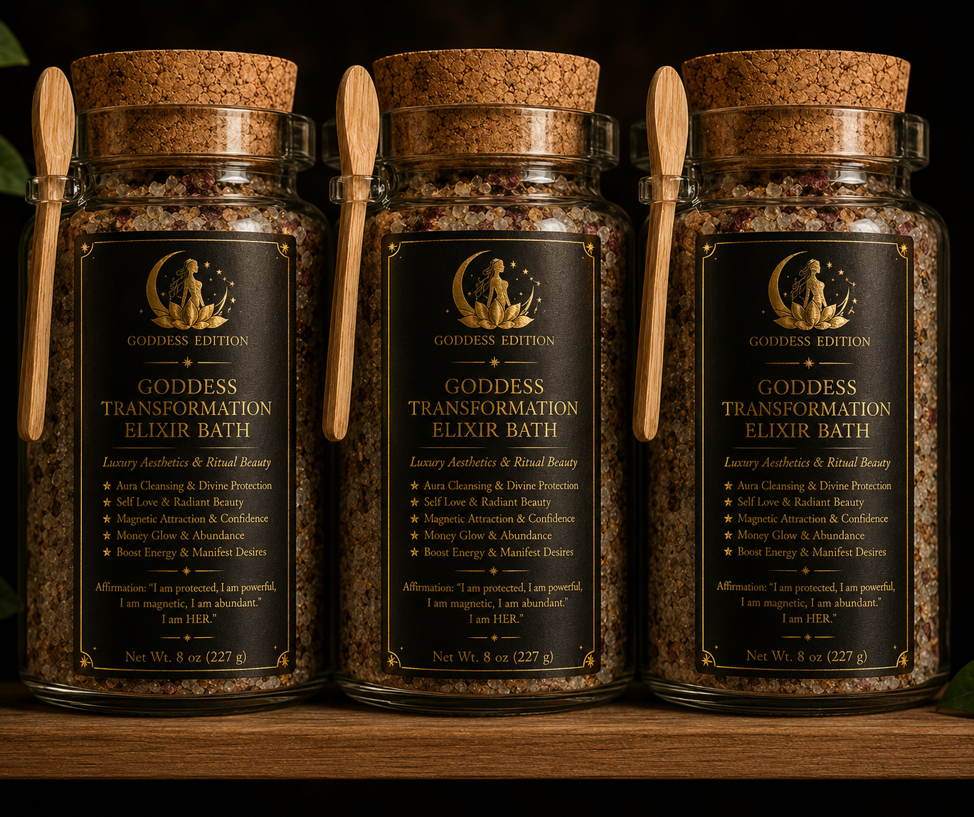 Goddess Transformation Elixir Bath Jars