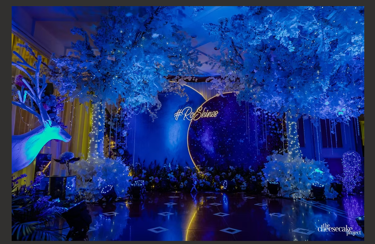 Shaina & Rohan · Reception Decor · #RojShines · luxury wedding by Bon Evento