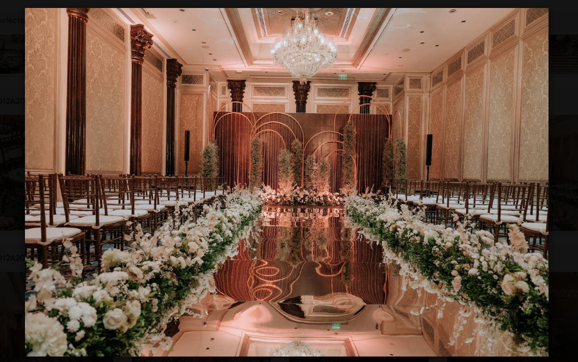Misha & Alex · Wedding Ceremony · Mirror Aisle Mandap · luxury wedding by Bon Evento