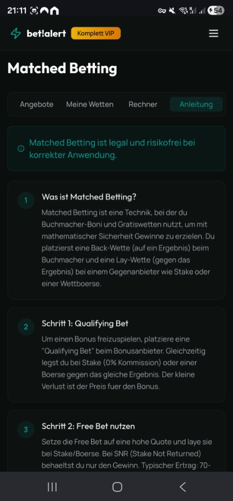 Matched Betting Anleitung