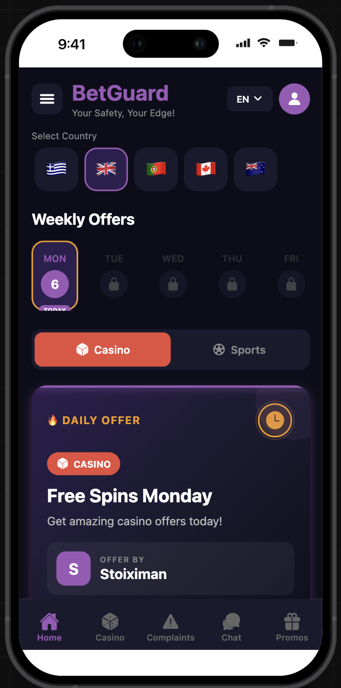 BetGuard App - Home
