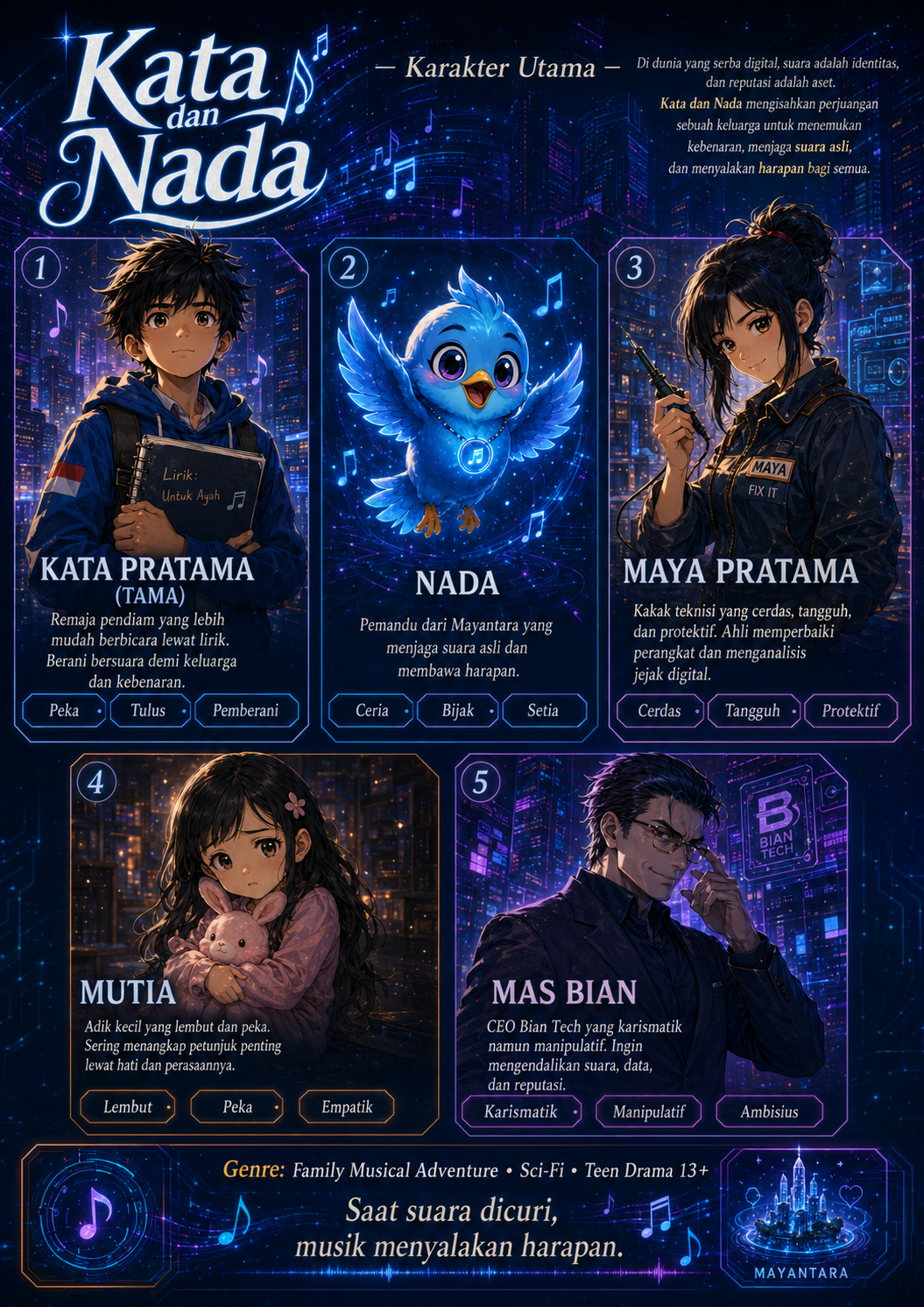 Kata & Nada main characters