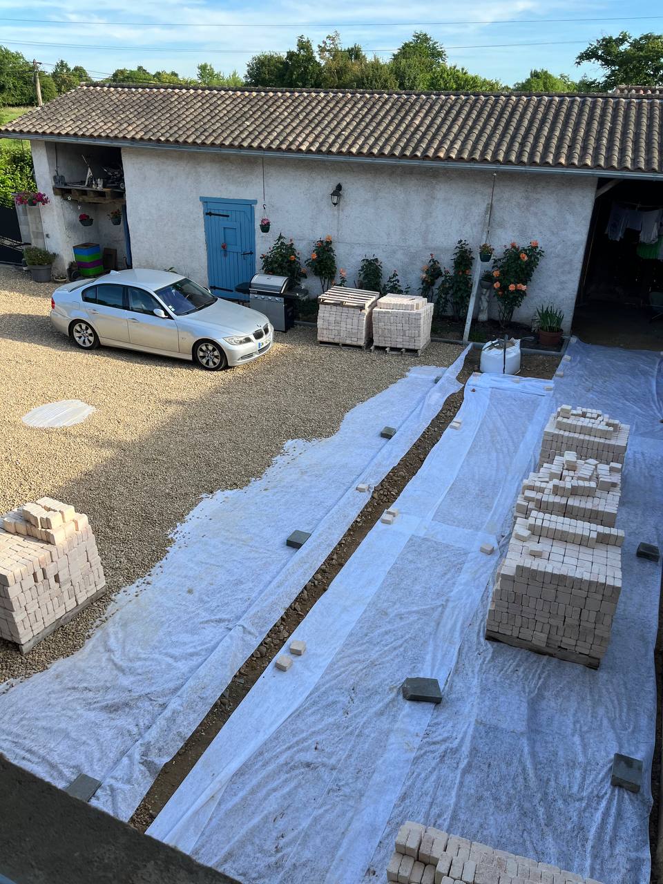 Pose de pavés & préparation du sol