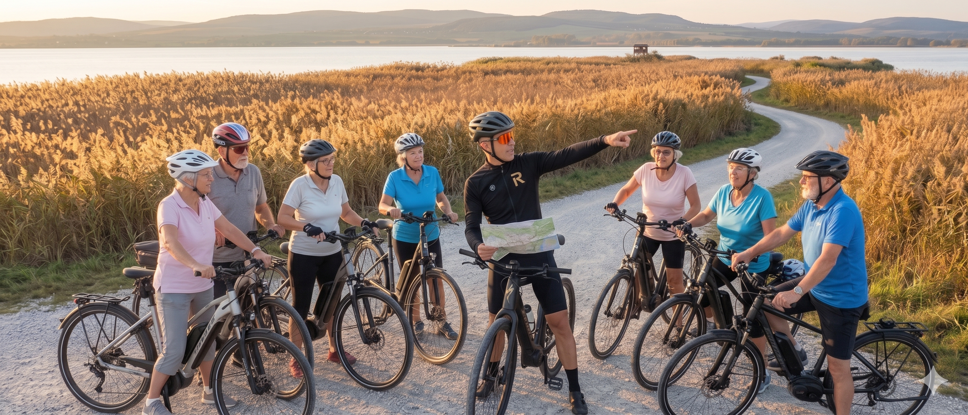 Ältere Gäste auf E-Bike Tour