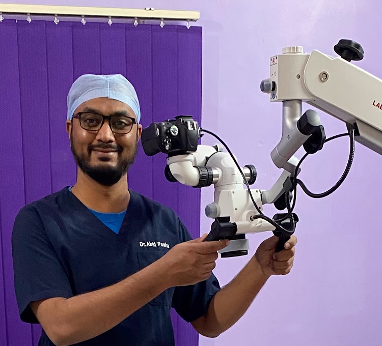 Dr. Abid Pasha at work