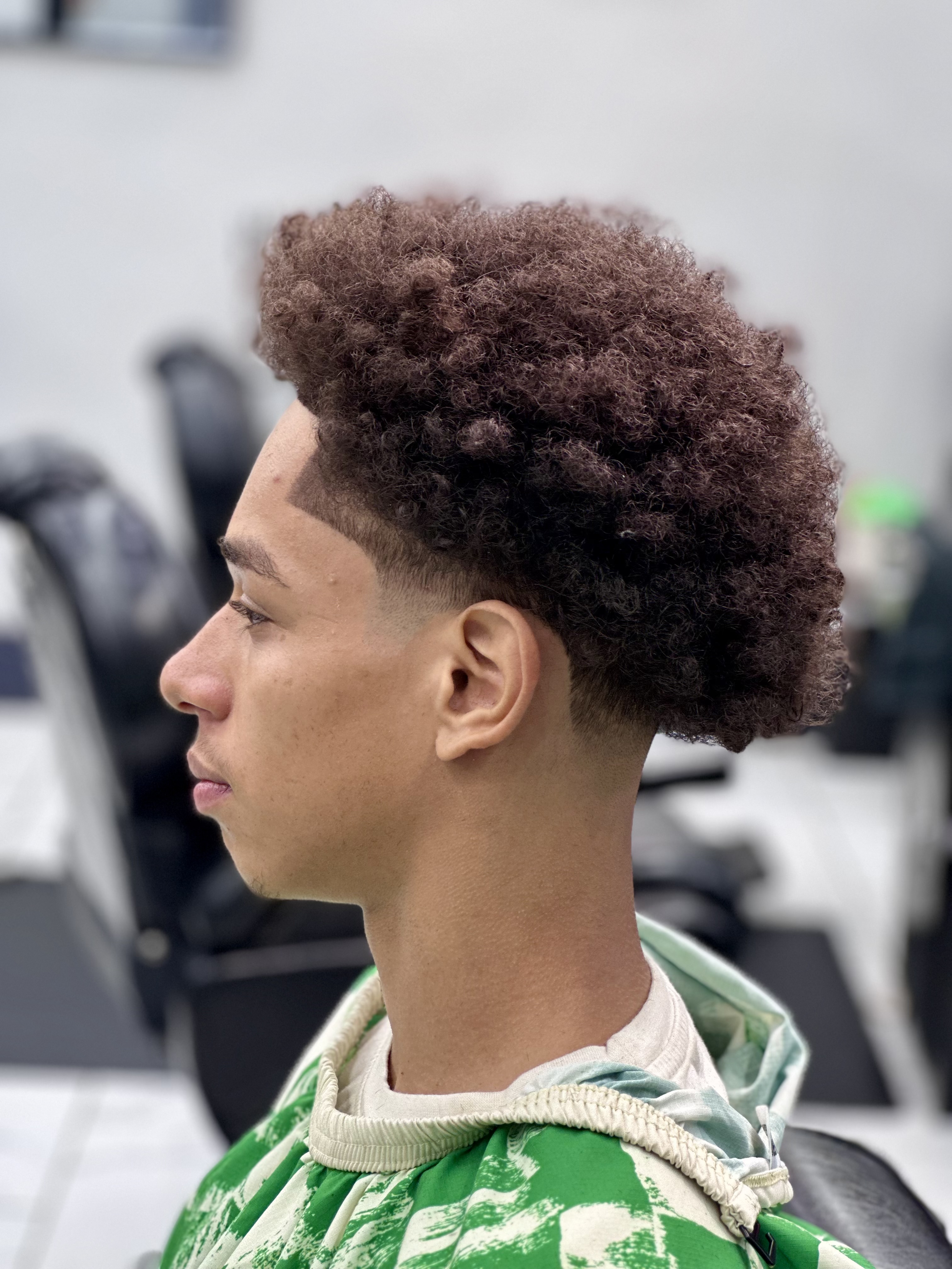 Tapered curly fro