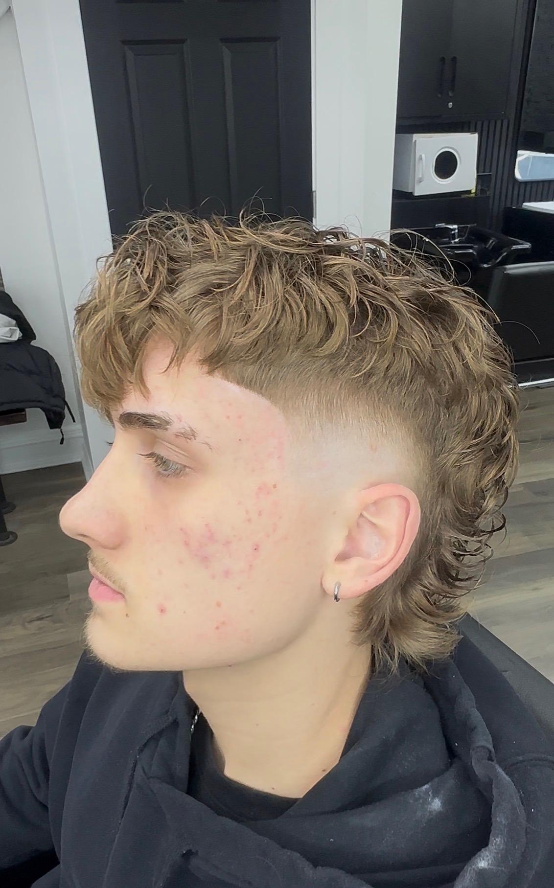 Textured top with skin fade