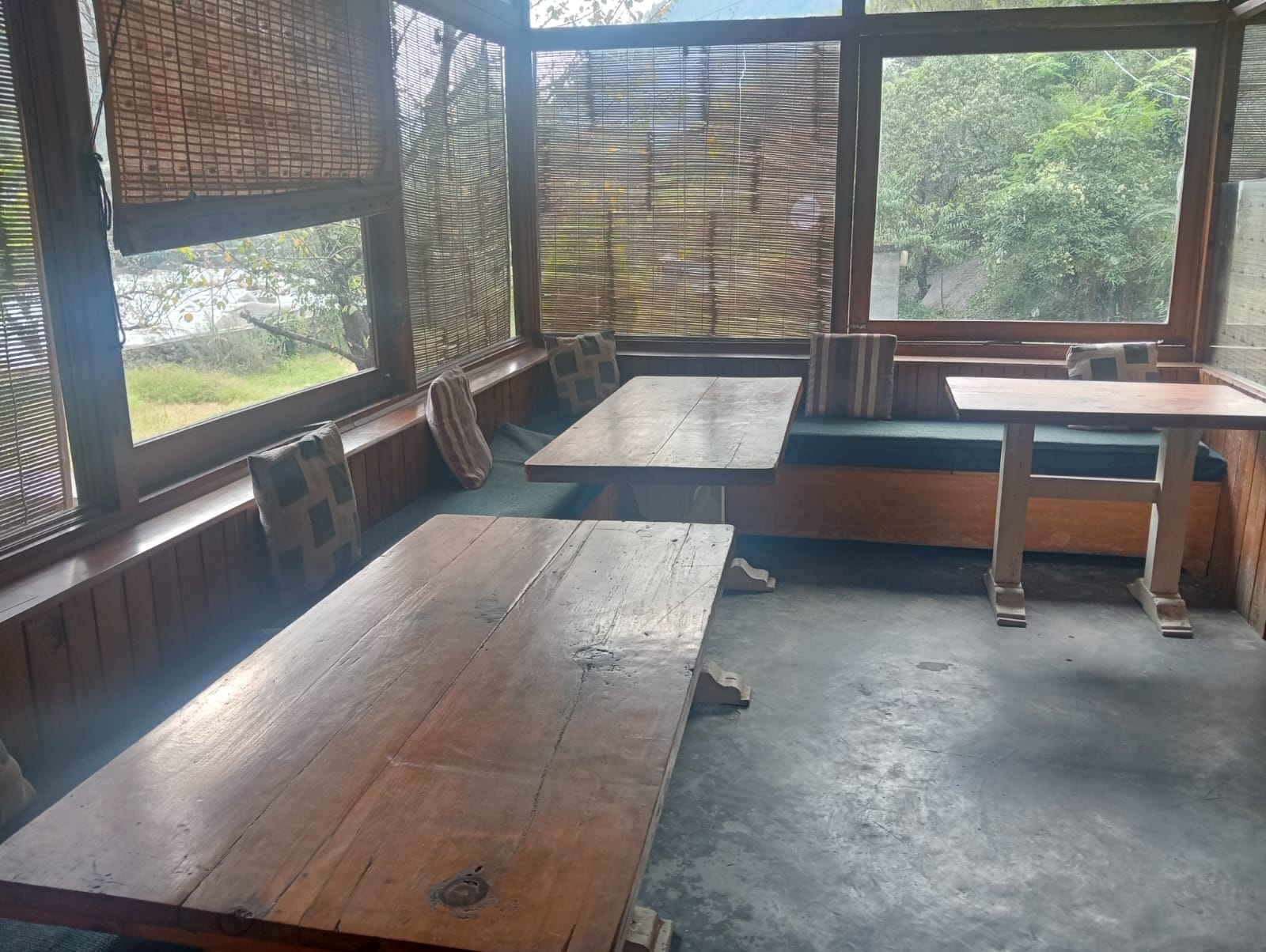 Rustic dining with valley views — authentic Himachali and European fare
