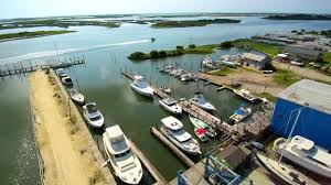 Aerial view of Swan Point Marina on the ICW
