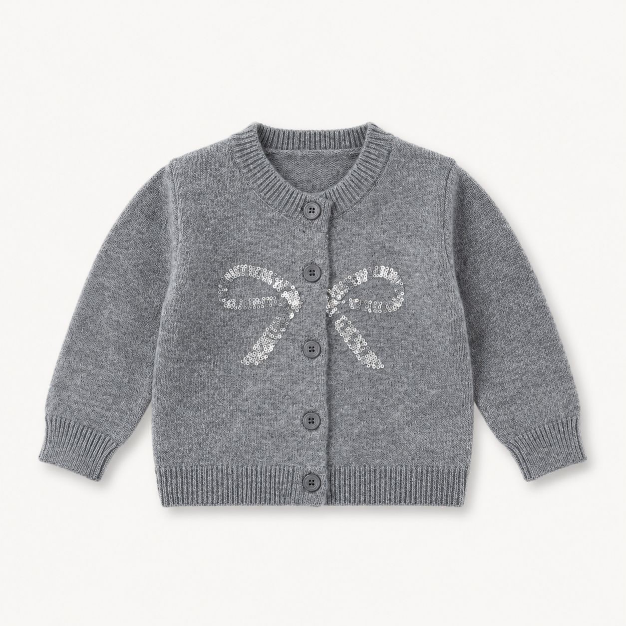 Girls Bow Knit Cardigan