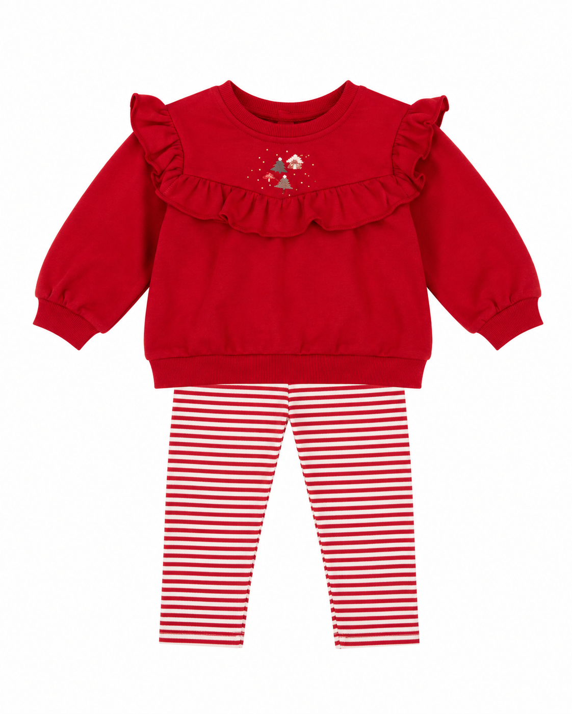Marks & Spencer Baby Girls Red Christmas Outfit Set
