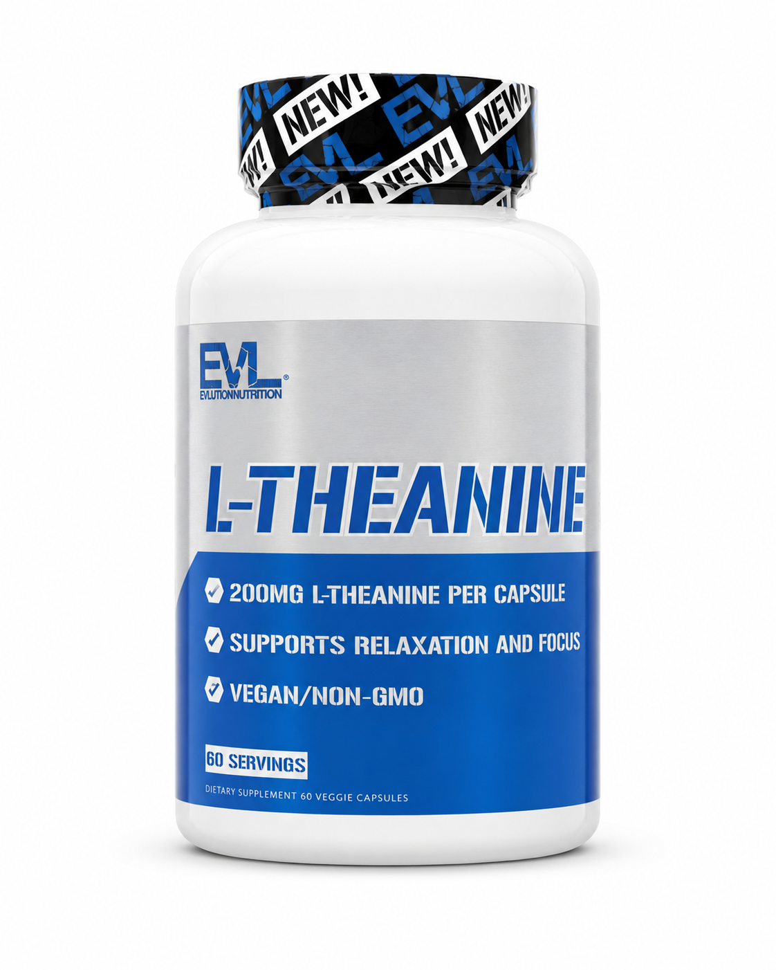 EVLution Nutrition L-Theanine 200mg – 60 Veggie Capsules