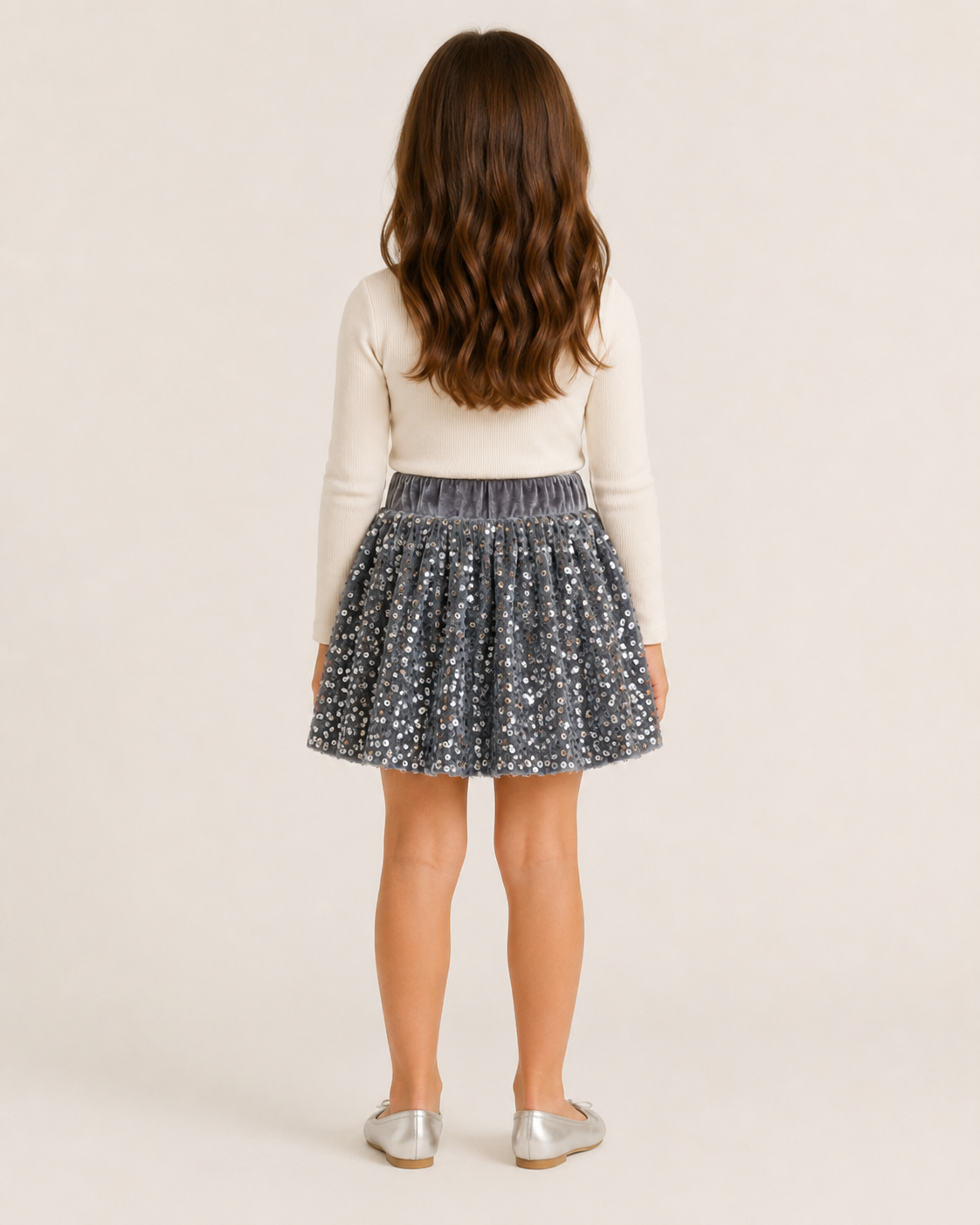 Girls Sequin Tulle Skirt thumb 3