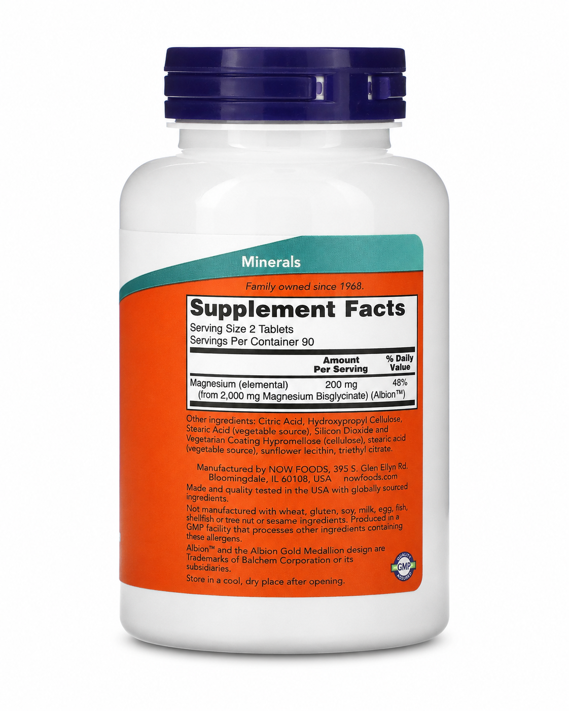 NOW Magnesium Glycinate – 180 Tablets thumb 2