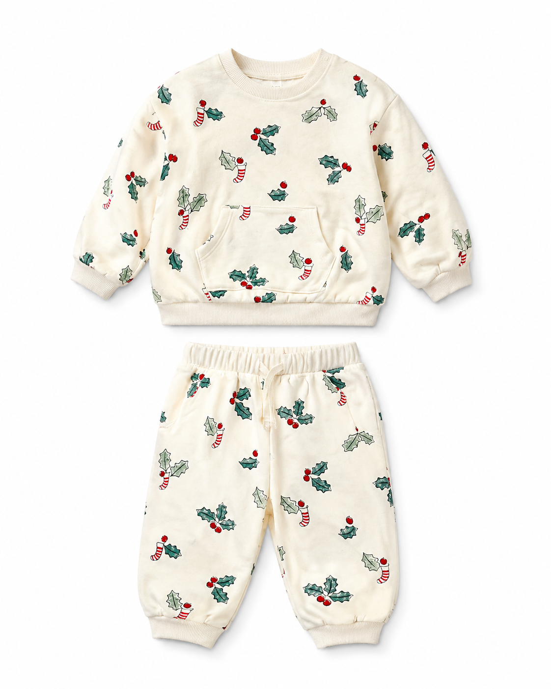 Marks & Spencer Baby Christmas Holly Print Outfit Set