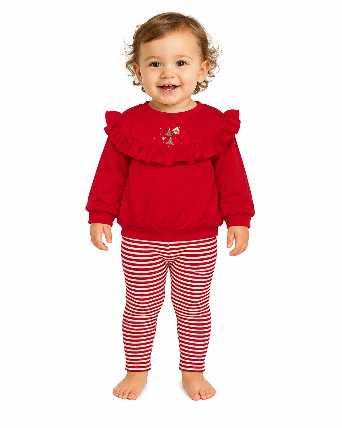 Marks & Spencer Baby Girls Red Christmas Outfit Set thumb 2