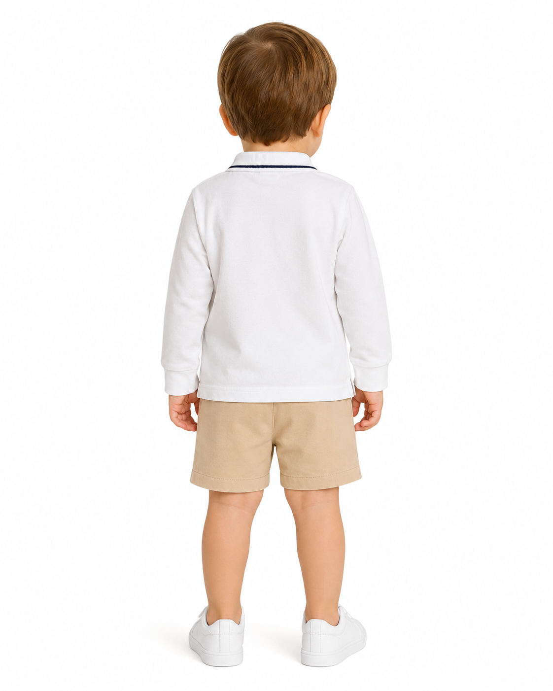 Timberland Boys White Long Sleeve Polo Shirt thumb 2