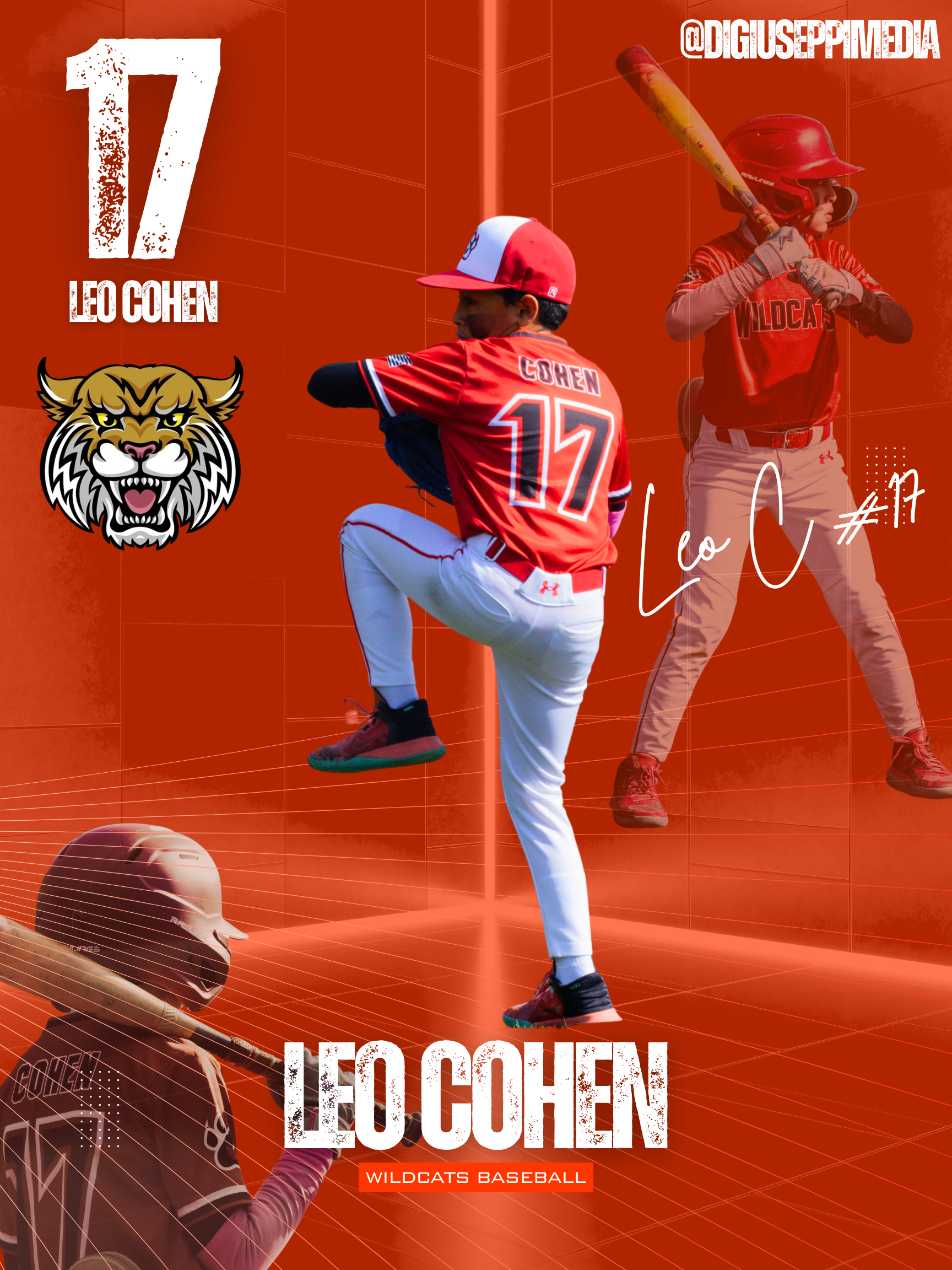 Leo Pitching Orange Graphic
