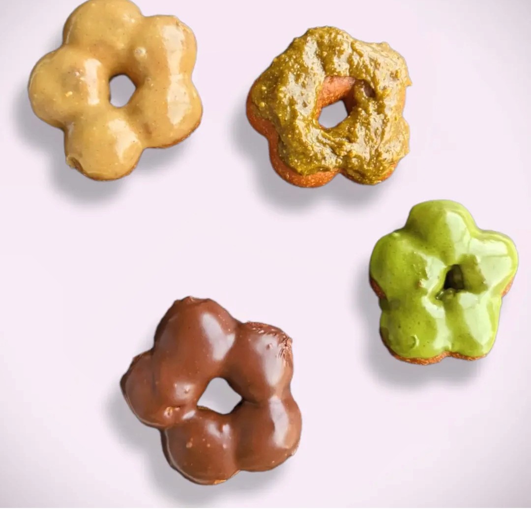 Flower Shaped Glazed Donuts