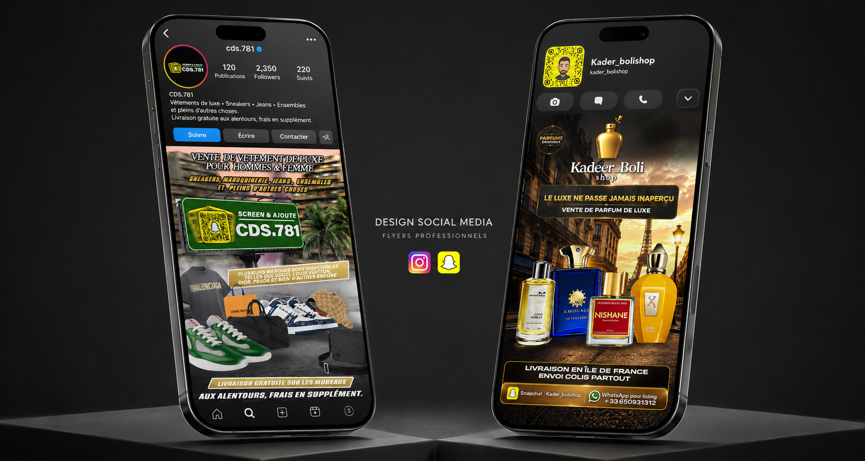 Visuels Réseaux Sociaux — Parfumerie · Mode