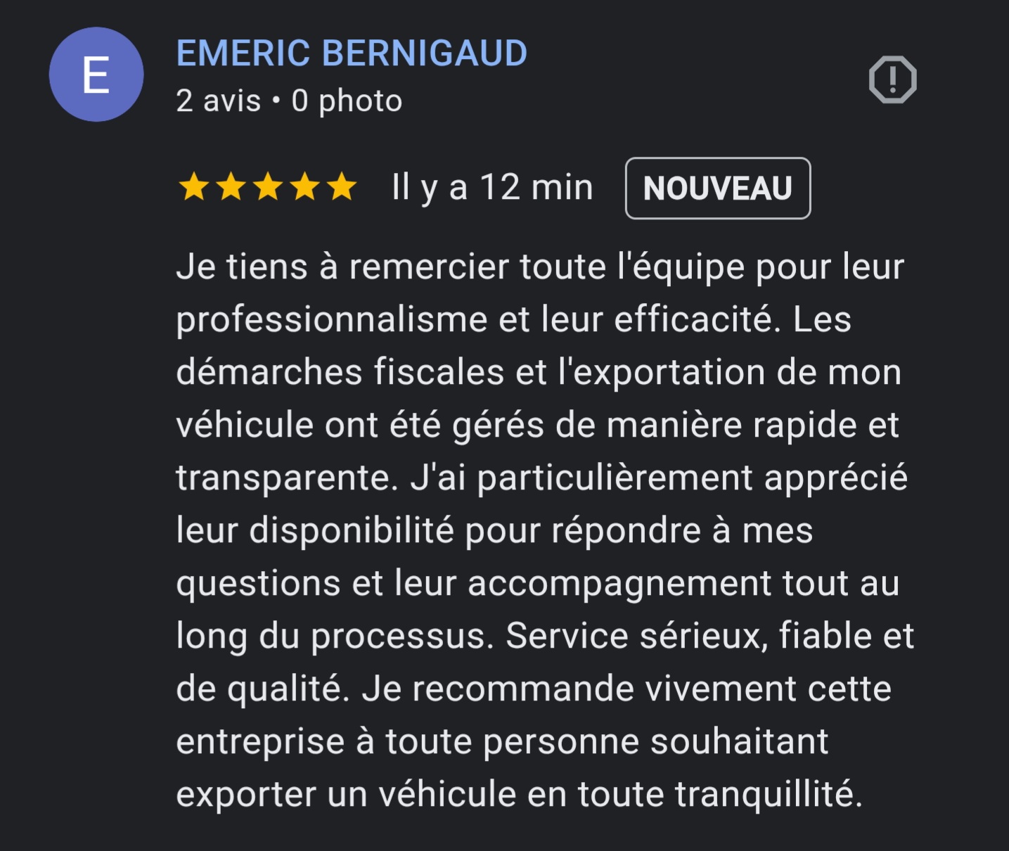 Avis de Emeric Bernigaud
