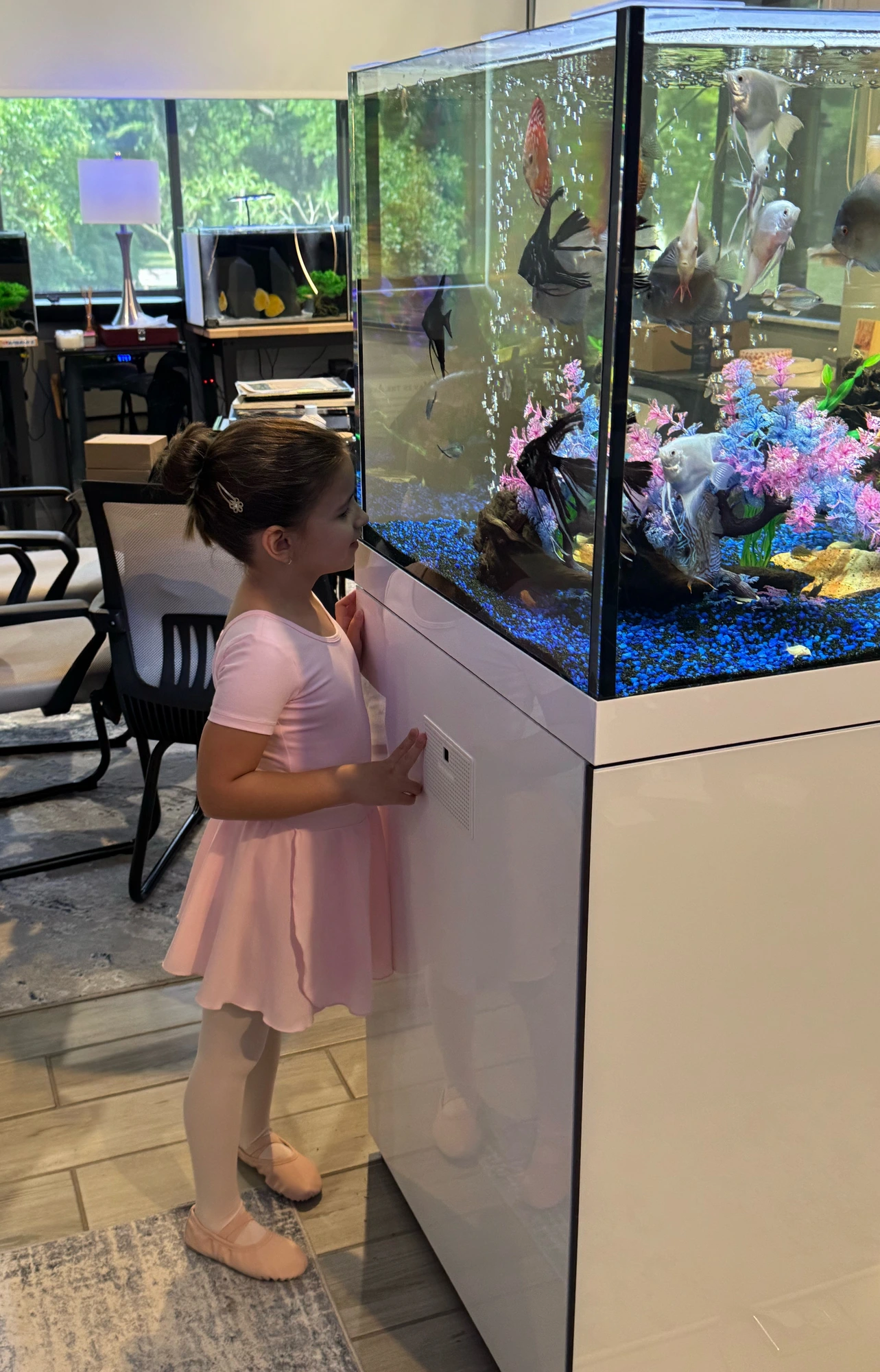 A young visitor at a Discus Farmers installation